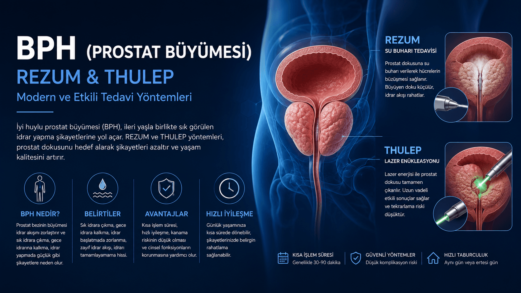 BPH (Prostat Büyümesi)- Rezum , Thulep Operasyonu